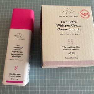 Drunk Elephant T.LC Glycolic Serum and Lala Retro